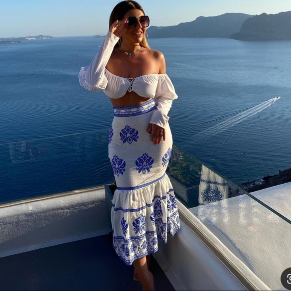 ZARA VIRAL EMBROIDERED SKIRT - Picture 3 of 15